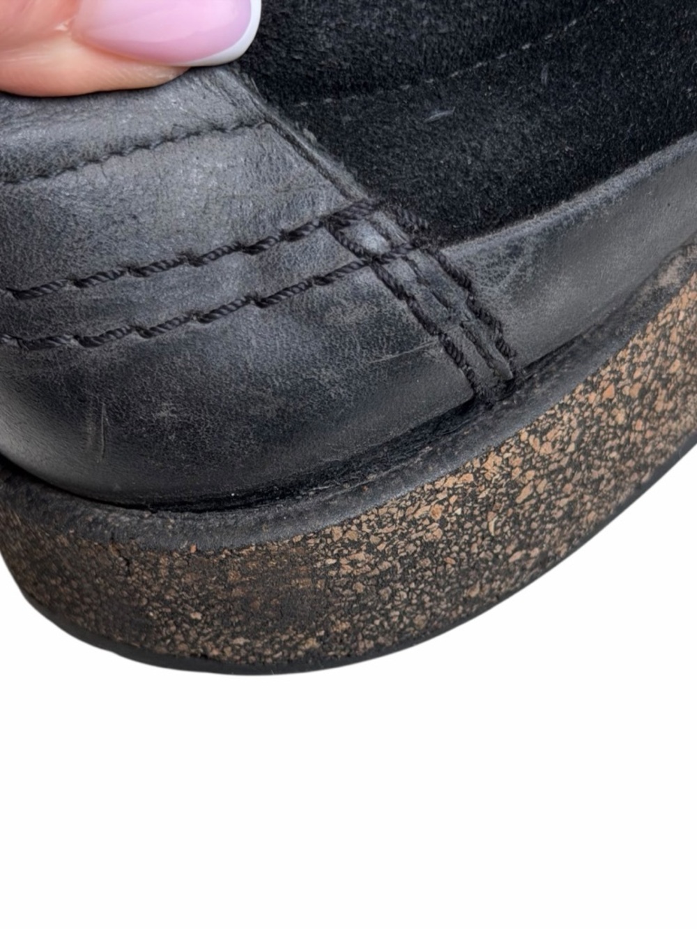 Birkenstock HONNEF LOW Black Suede Leather Size 39- US Womens-8 Mens-6 - Picture 8 of 13